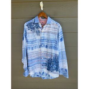 Tommy Bahama 100% linen oceans tide button front shirt